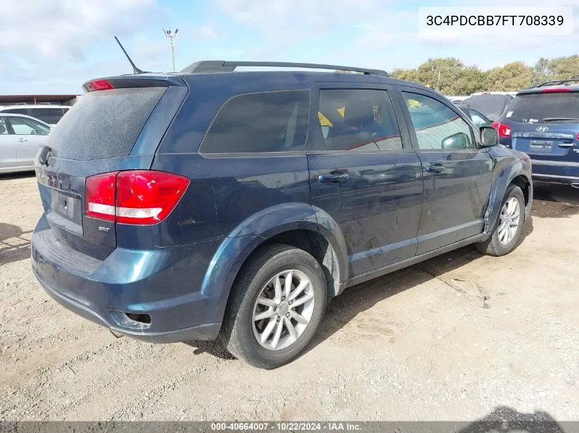 2015 Dodge Journey Sxt VIN: 3C4PDCBB7FT708339 Lot: 40664007