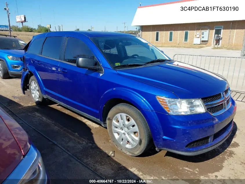 2015 Dodge Journey American Value Pkg VIN: 3C4PDCAB1FT630190 Lot: 40664767