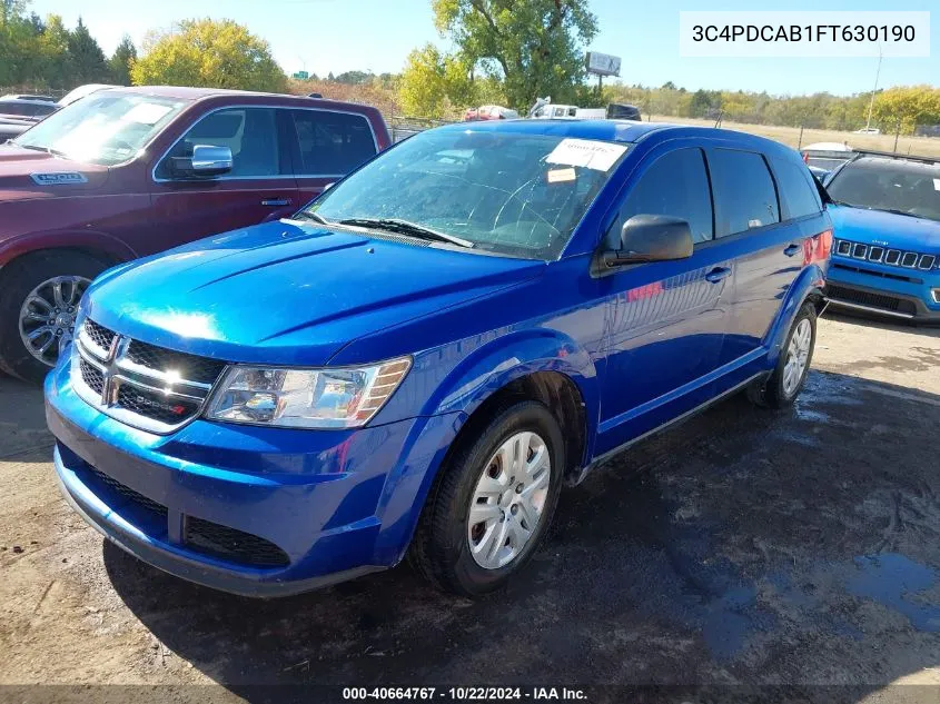 2015 Dodge Journey American Value Pkg VIN: 3C4PDCAB1FT630190 Lot: 40664767