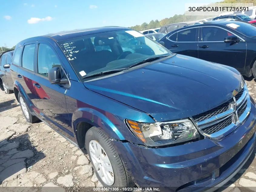 2015 Dodge Journey American Value Pkg VIN: 3C4PDCAB1FT736591 Lot: 40671305