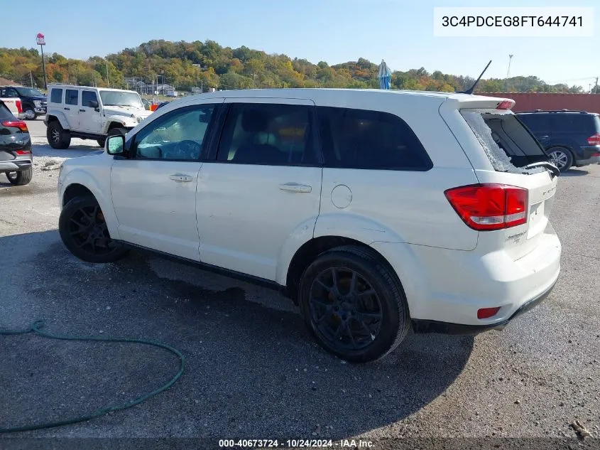 2015 Dodge Journey R/T VIN: 3C4PDCEG8FT644741 Lot: 40673724