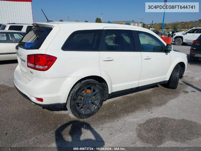 2015 Dodge Journey R/T VIN: 3C4PDCEG8FT644741 Lot: 40673724