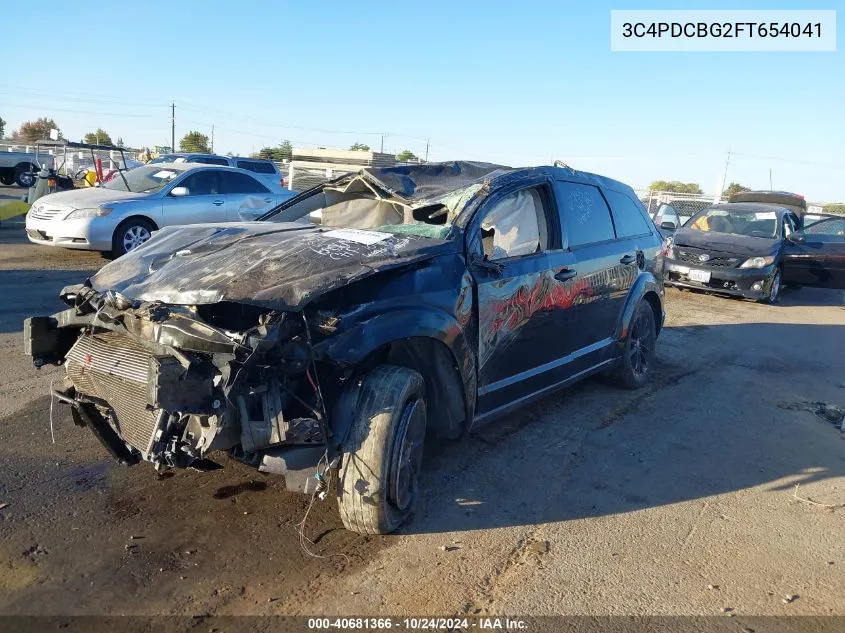 2015 Dodge Journey Sxt VIN: 3C4PDCBG2FT654041 Lot: 40681366