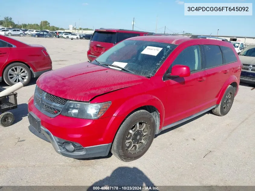 2015 Dodge Journey Crossroad VIN: 3C4PDCGG6FT645092 Lot: 40687178