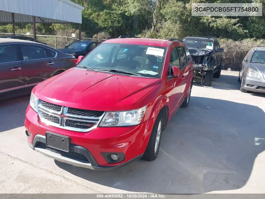 2015 Dodge Journey Sxt VIN: 3C4PDCBG5FT754800 Lot: 40692052