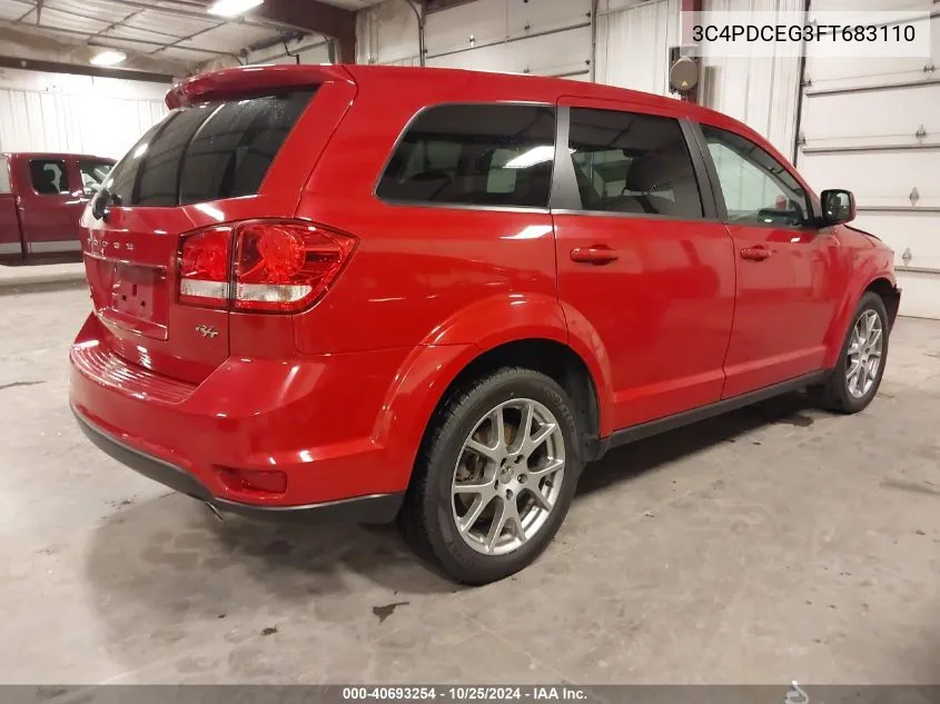 2015 Dodge Journey R/T VIN: 3C4PDCEG3FT683110 Lot: 40693254