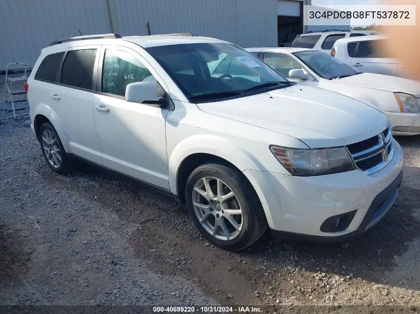 2015 Dodge Journey Sxt VIN: 3C4PDCBG8FT537872 Lot: 40699220