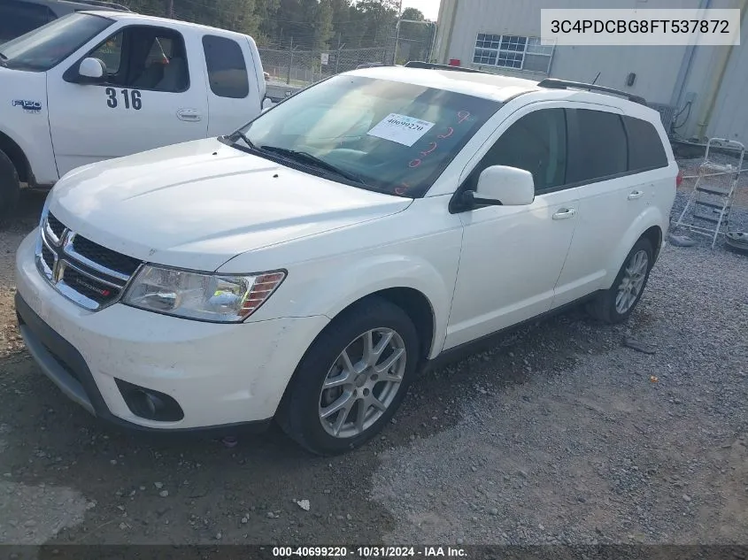 2015 Dodge Journey Sxt VIN: 3C4PDCBG8FT537872 Lot: 40699220