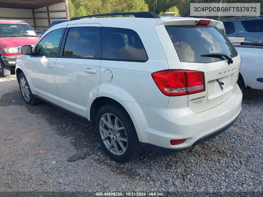 2015 Dodge Journey Sxt VIN: 3C4PDCBG8FT537872 Lot: 40699220