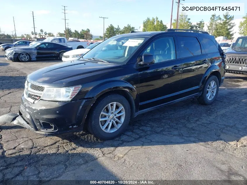 2015 Dodge Journey Sxt VIN: 3C4PDCBG4FT645471 Lot: 40704820