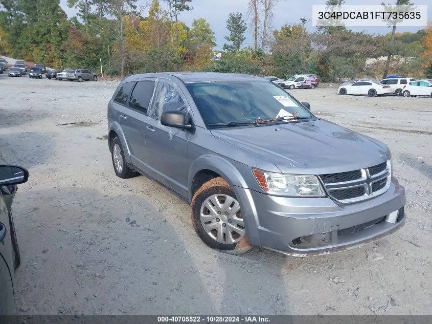 3C4PDCAB1FT735635 2015 Dodge Journey American Value Pkg