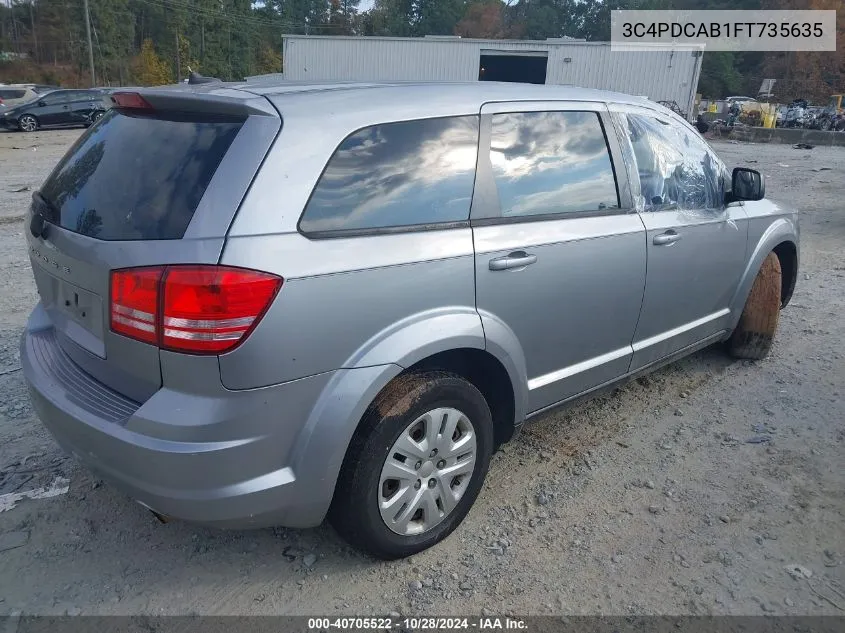 2015 Dodge Journey American Value Pkg VIN: 3C4PDCAB1FT735635 Lot: 40705522