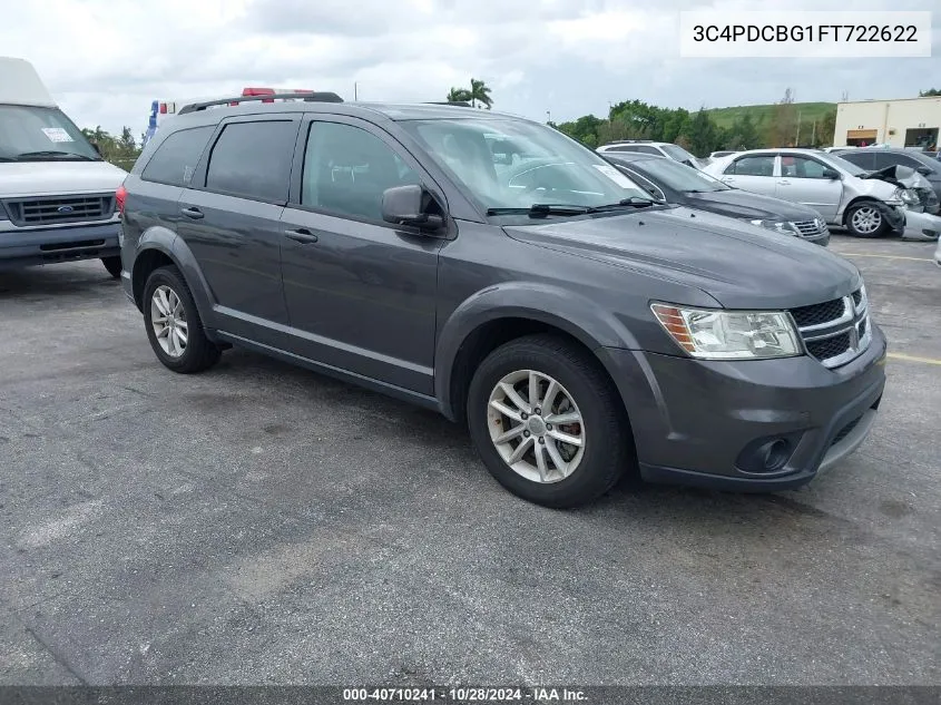 2015 Dodge Journey Sxt VIN: 3C4PDCBG1FT722622 Lot: 40710241