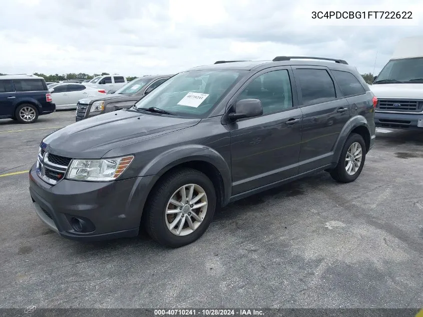 2015 Dodge Journey Sxt VIN: 3C4PDCBG1FT722622 Lot: 40710241