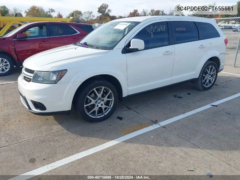 2015 Dodge Journey R/T VIN: 3C4PDDEG2FT655661 Lot: 40715698