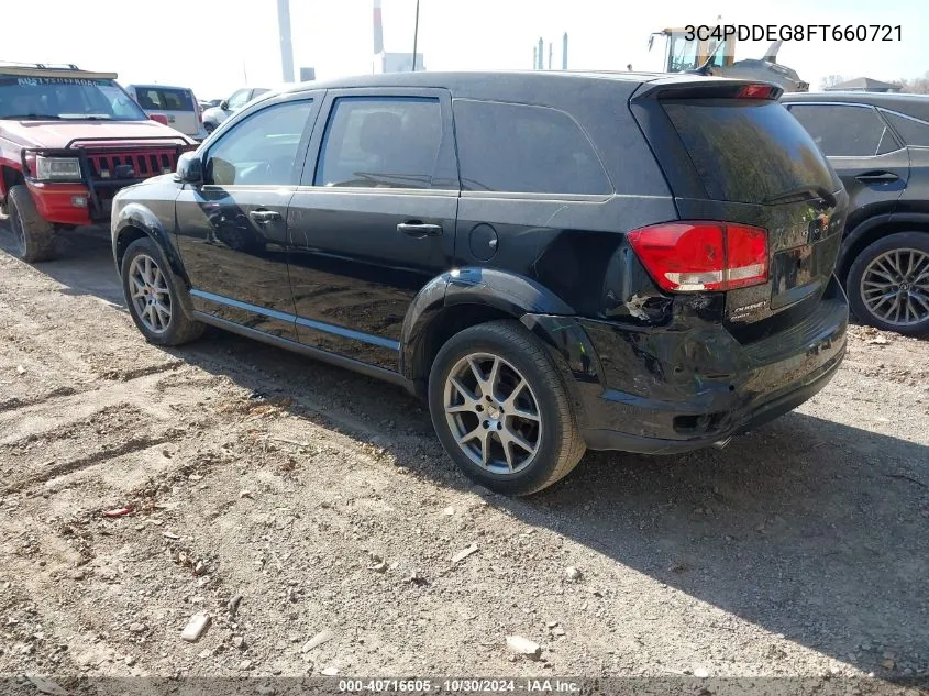 2015 Dodge Journey R/T VIN: 3C4PDDEG8FT660721 Lot: 40716605