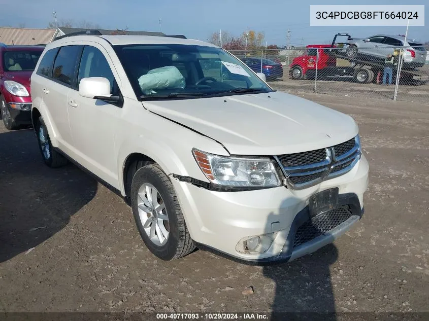 2015 Dodge Journey Sxt VIN: 3C4PDCBG8FT664024 Lot: 40717093