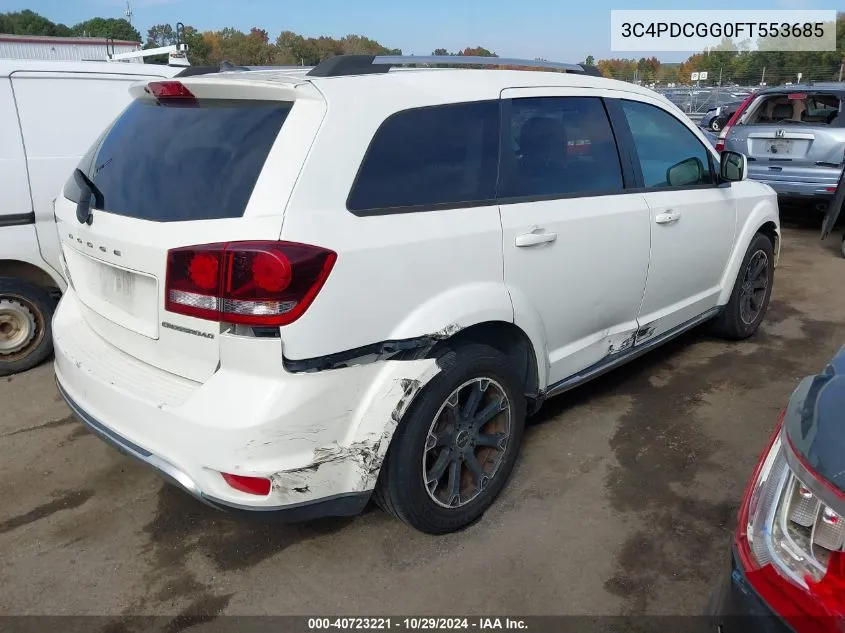 2015 Dodge Journey Crossroad VIN: 3C4PDCGG0FT553685 Lot: 40723221