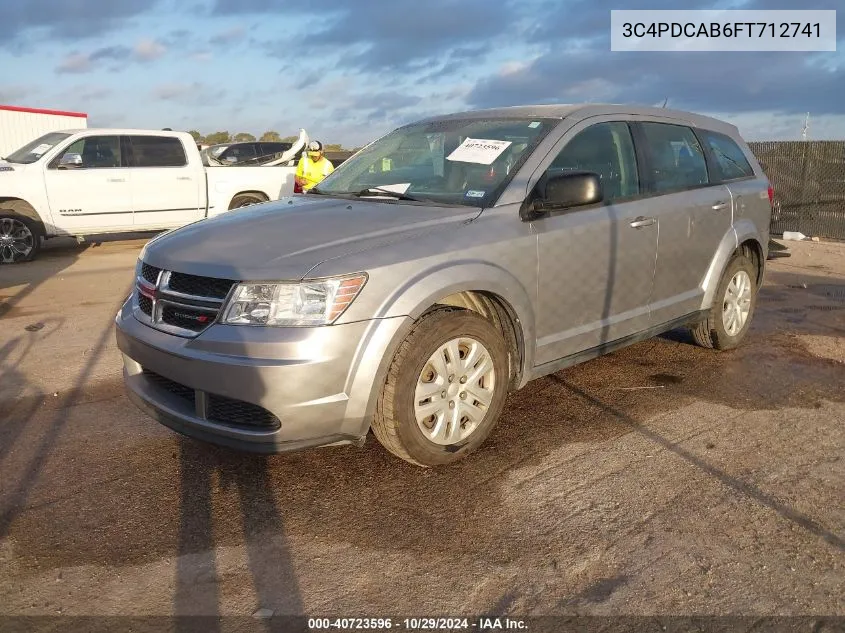 2015 Dodge Journey American Value Pkg VIN: 3C4PDCAB6FT712741 Lot: 40723596