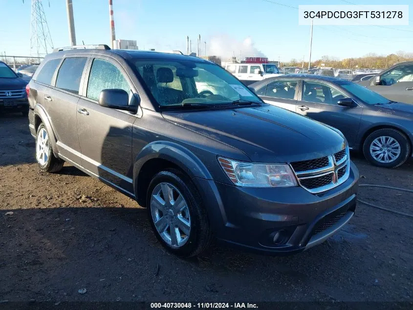 2015 Dodge Journey Limited VIN: 3C4PDCDG3FT531278 Lot: 40730048