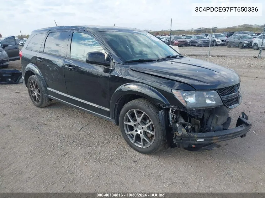 2015 Dodge Journey R/T VIN: 3C4PDCEG7FT650336 Lot: 40734816