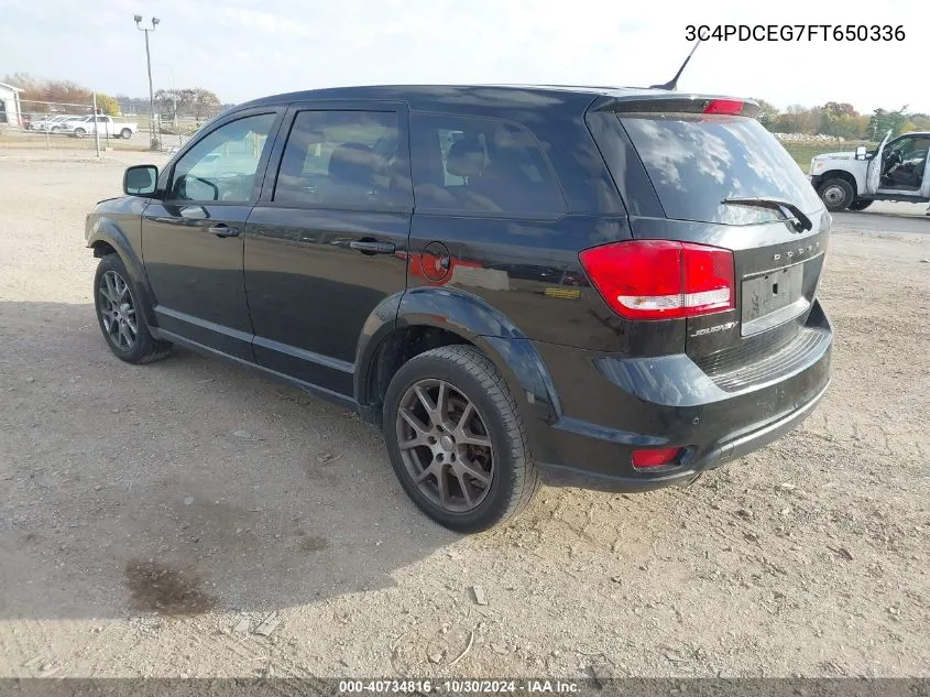 2015 Dodge Journey R/T VIN: 3C4PDCEG7FT650336 Lot: 40734816