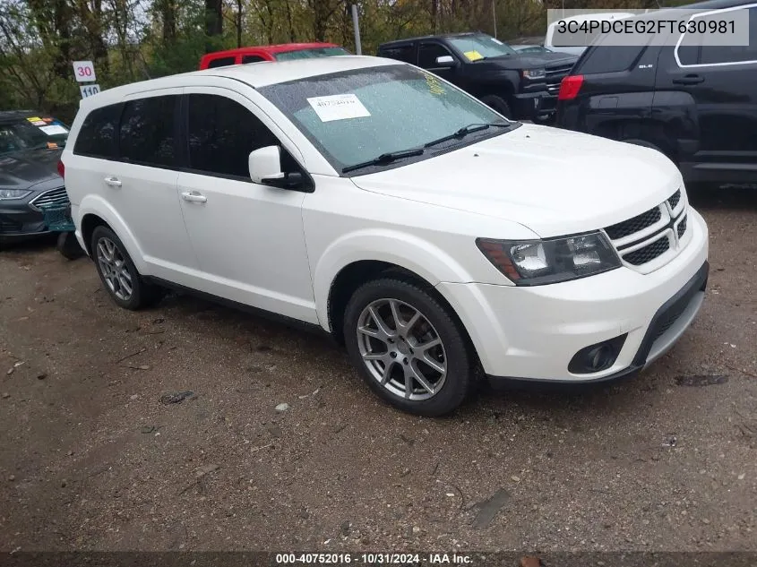 2015 Dodge Journey R/T VIN: 3C4PDCEG2FT630981 Lot: 40752016