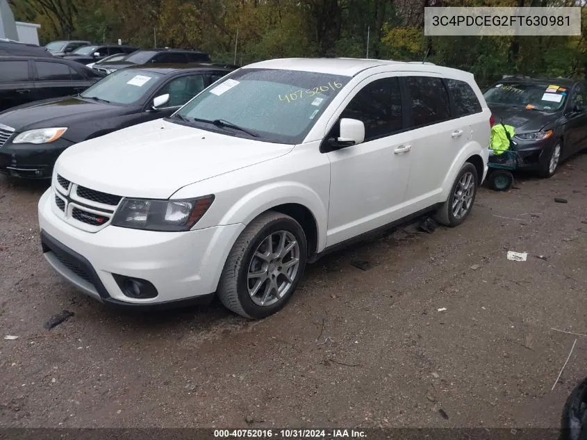 2015 Dodge Journey R/T VIN: 3C4PDCEG2FT630981 Lot: 40752016