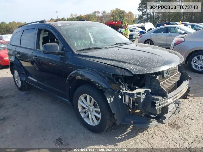 2015 Dodge Journey Sxt VIN: 3C4PDCBG8FT673743 Lot: 40757998