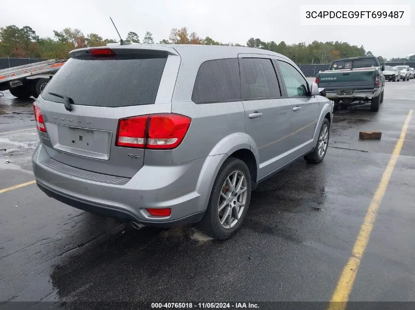 2015 Dodge Journey R/T VIN: 3C4PDCEG9FT699487 Lot: 40765018