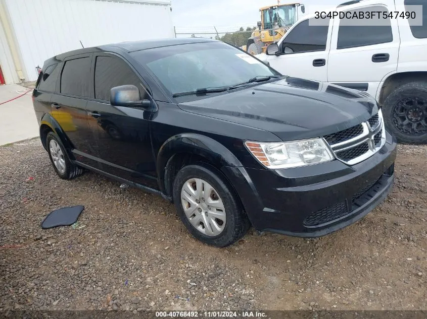 2015 Dodge Journey American Value Pkg VIN: 3C4PDCAB3FT547490 Lot: 40768492