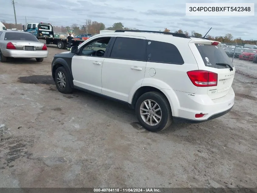 2015 Dodge Journey Sxt VIN: 3C4PDCBBXFT542348 Lot: 40784118