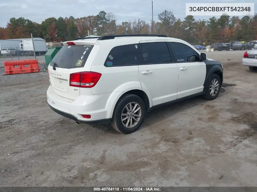 2015 Dodge Journey Sxt VIN: 3C4PDCBBXFT542348 Lot: 40784118