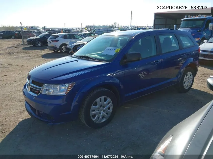 2015 Dodge Journey American Value Pkg VIN: 3C4PDCAB2FT638203 Lot: 40787604