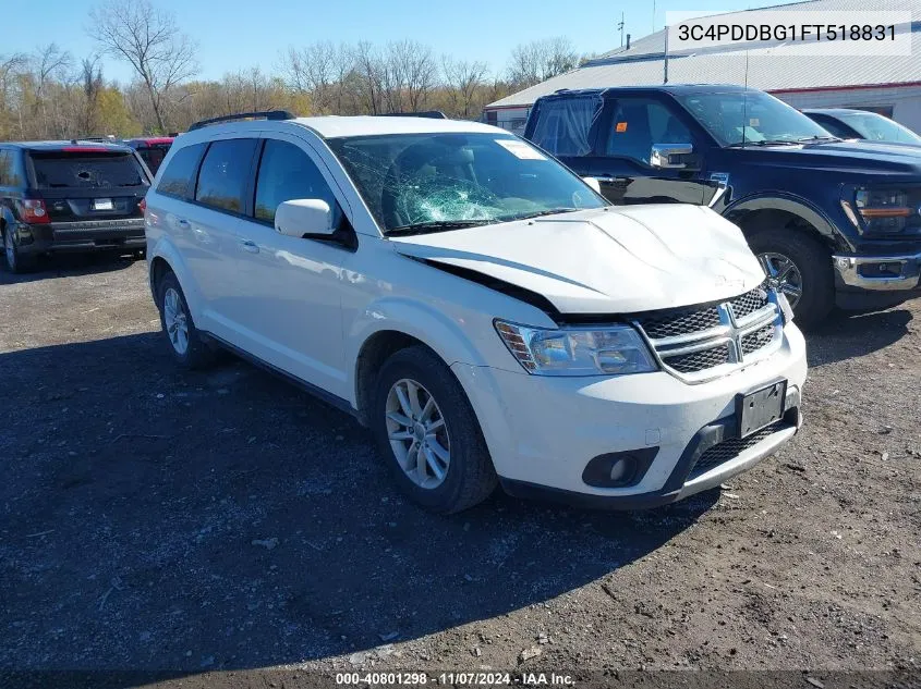 2015 Dodge Journey Sxt VIN: 3C4PDDBG1FT518831 Lot: 40801298