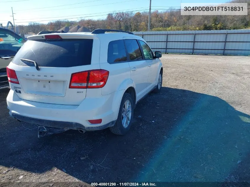 2015 Dodge Journey Sxt VIN: 3C4PDDBG1FT518831 Lot: 40801298