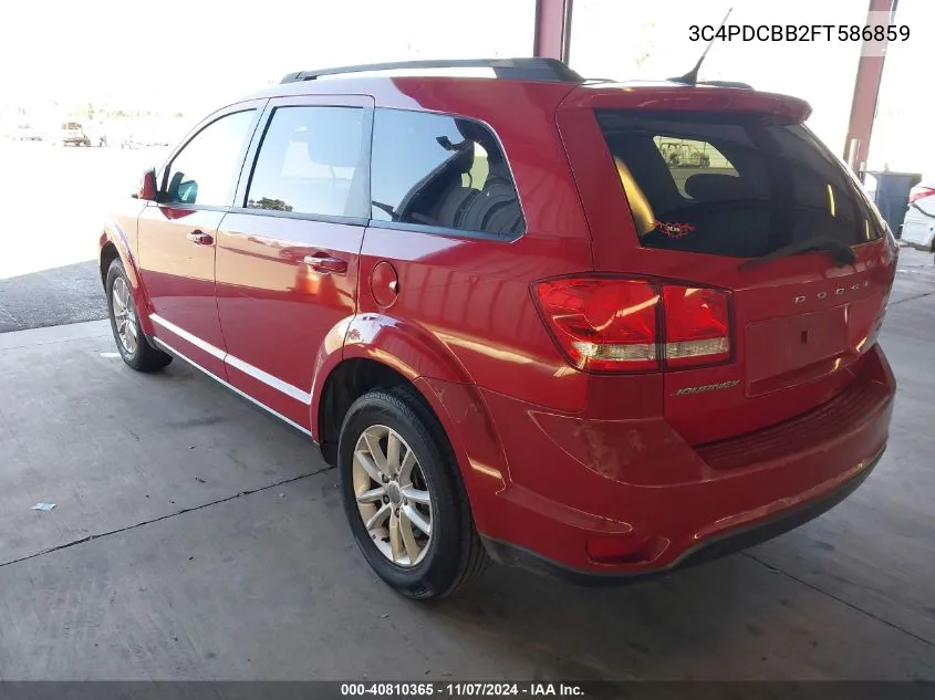 2015 Dodge Journey Sxt VIN: 3C4PDCBB2FT586859 Lot: 40810365