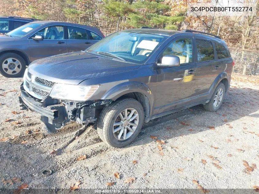 2015 Dodge Journey Sxt VIN: 3C4PDCBB0FT552774 Lot: 40817875