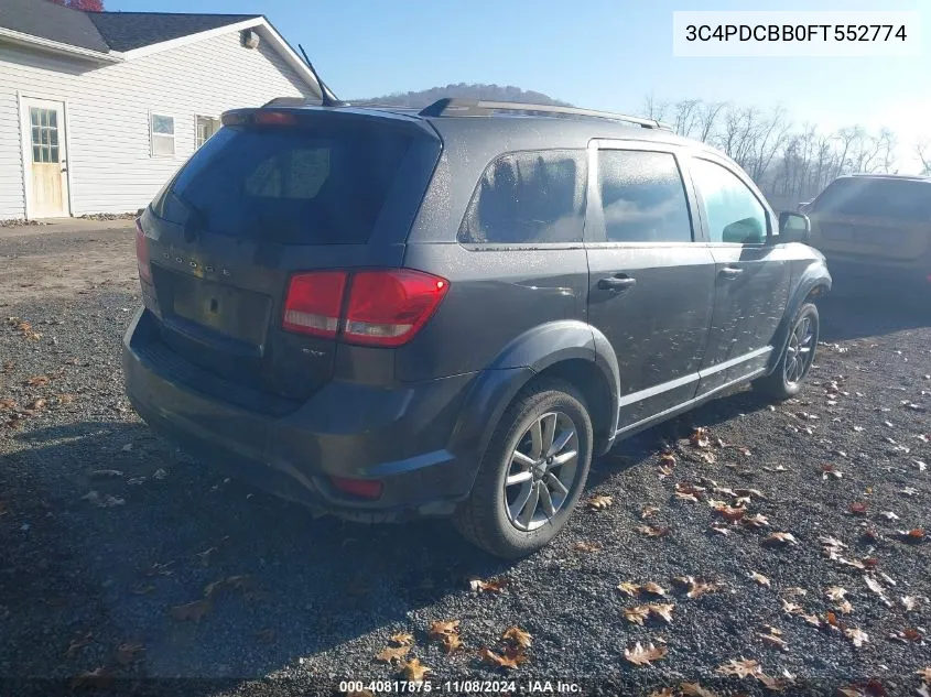 2015 Dodge Journey Sxt VIN: 3C4PDCBB0FT552774 Lot: 40817875