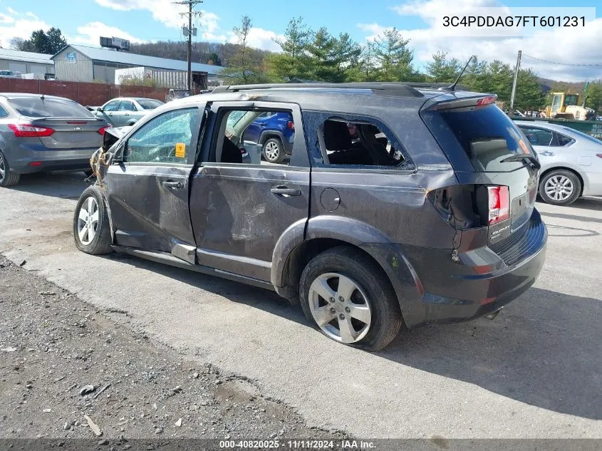 2015 Dodge Journey Se VIN: 3C4PDDAG7FT601231 Lot: 40820025