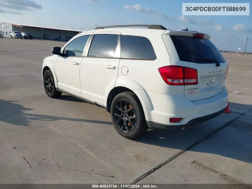 2015 Dodge Journey Sxt VIN: 3C4PDCBG0FT588699 Lot: 40823734