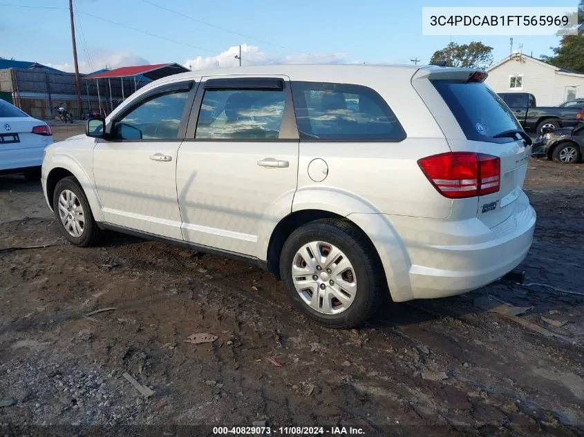 2015 Dodge Journey American Value Pkg VIN: 3C4PDCAB1FT565969 Lot: 40829073