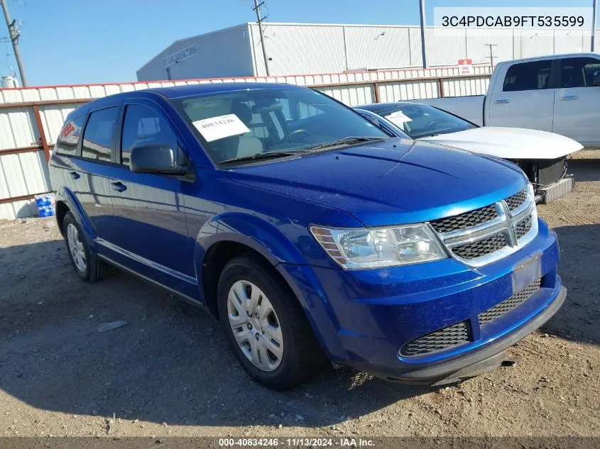 2015 Dodge Journey American Value Pkg VIN: 3C4PDCAB9FT535599 Lot: 40834246