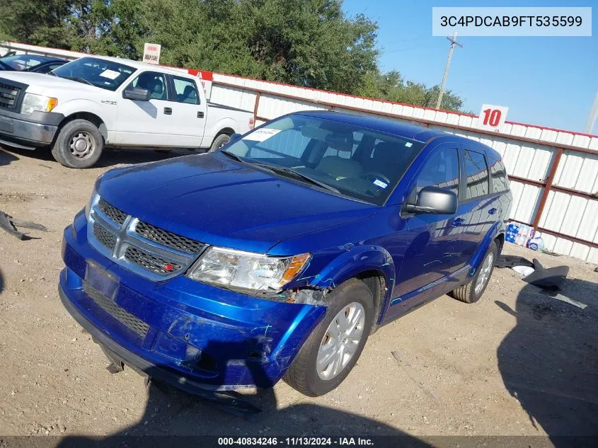 2015 Dodge Journey American Value Pkg VIN: 3C4PDCAB9FT535599 Lot: 40834246