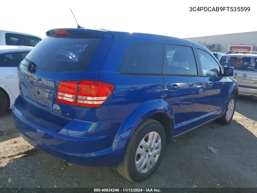 2015 Dodge Journey American Value Pkg VIN: 3C4PDCAB9FT535599 Lot: 40834246