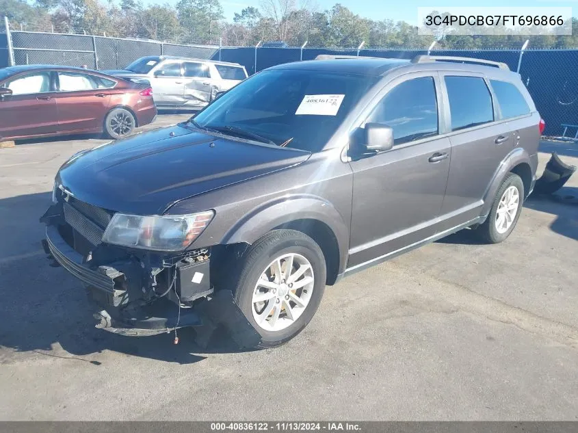 2015 Dodge Journey Sxt VIN: 3C4PDCBG7FT696866 Lot: 40836122