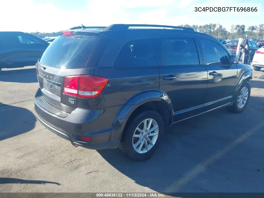 2015 Dodge Journey Sxt VIN: 3C4PDCBG7FT696866 Lot: 40836122