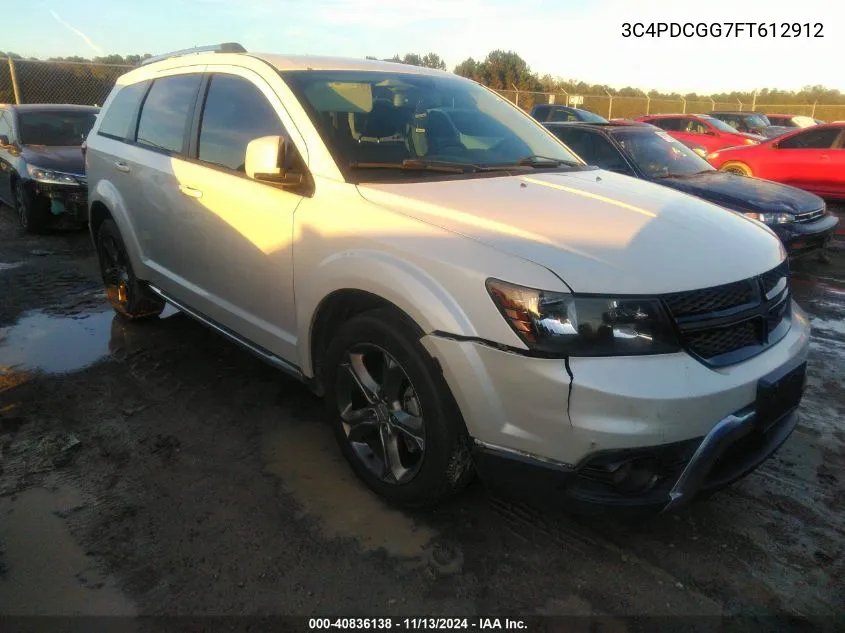 2015 Dodge Journey Crossroad VIN: 3C4PDCGG7FT612912 Lot: 40836138