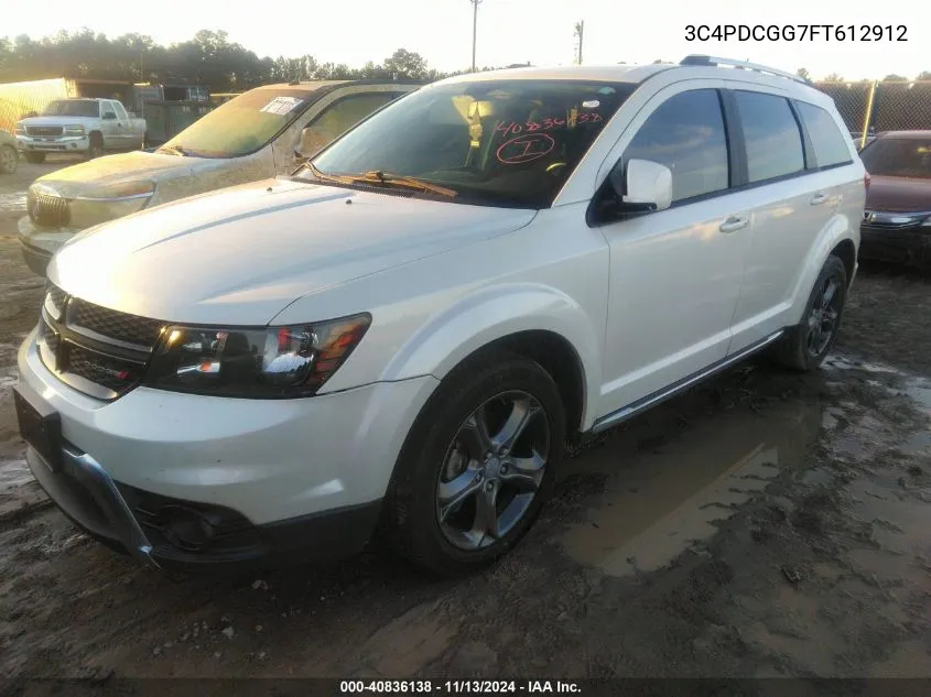 2015 Dodge Journey Crossroad VIN: 3C4PDCGG7FT612912 Lot: 40836138