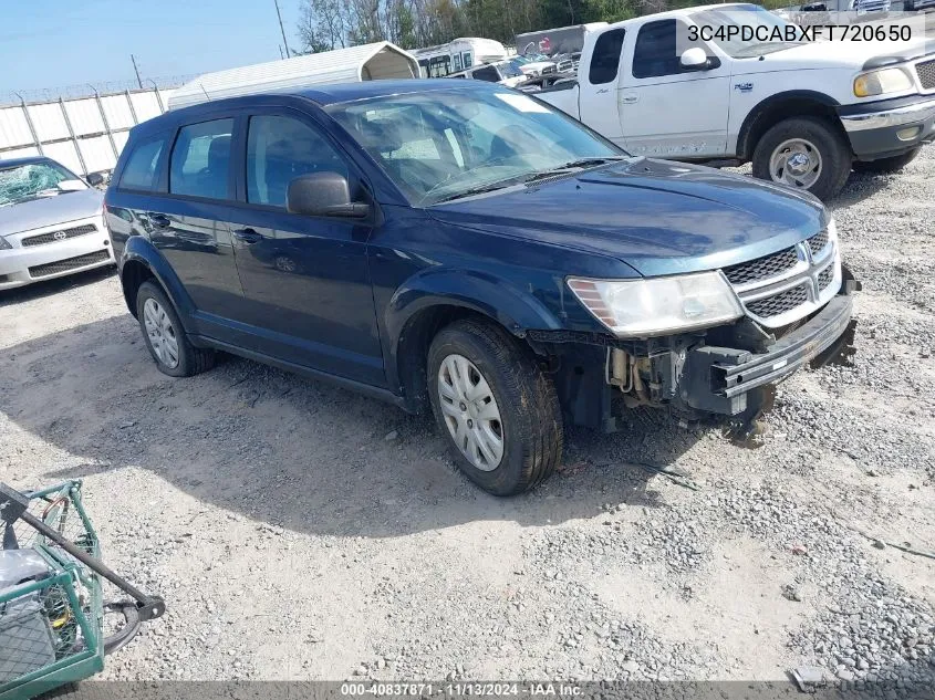 2015 Dodge Journey American Value Pkg VIN: 3C4PDCABXFT720650 Lot: 40837871